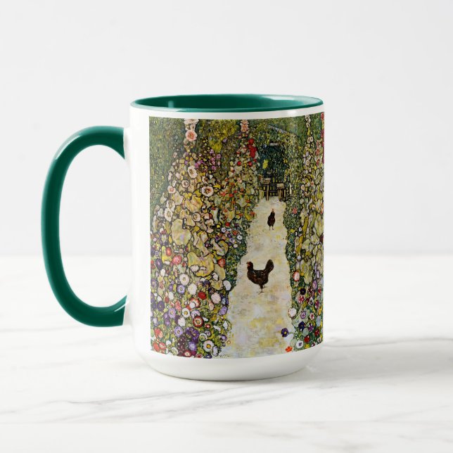 Caneca Gustav Klimt - Caminho do Jardim com Galinhas (Esquerda)