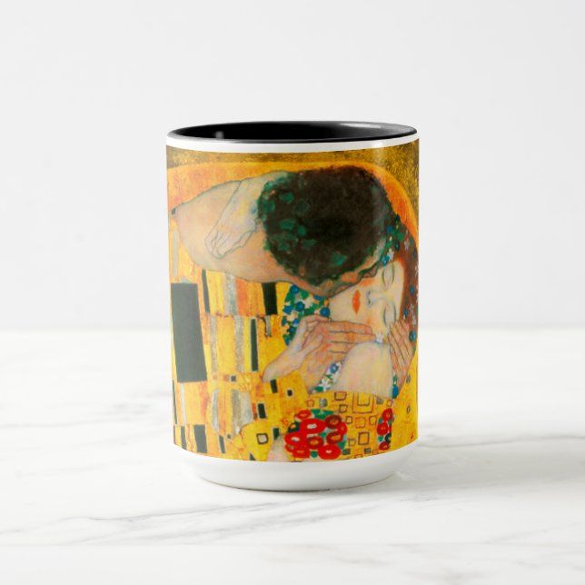 Caneca Gustav Klimt O Beijo (Centro)