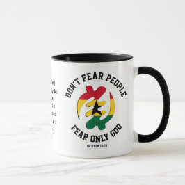 Caneca Gye Nyame Adinkra MEDO APENAS DEUS Christian Ghana