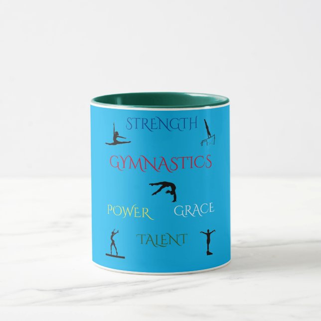 CANECA GYMNASTICS BLUE/GREEN DOIS TOM. (Centro)