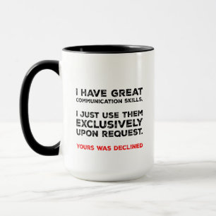 Caneca Habilidades de Comunicação - Introvertido Sarcásti