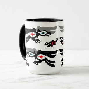 Caneca Haida - banquete de Eagle do estilo do Tlingit