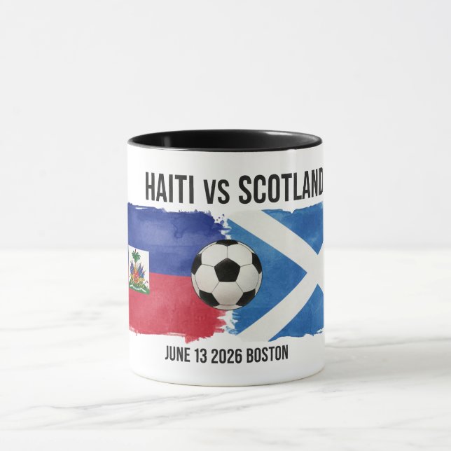 Caneca Haiti vs Scotland Soccer Mug – World Cup 2026  (Centro)
