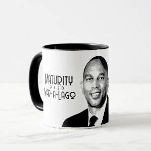 Caneca Hakeem Jeffries - Maturidade em Mar-a-Lago