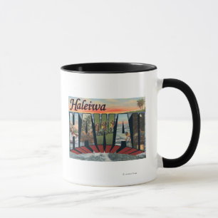 Caneca Haleiwa, Havaí - Cenas com Letras Grandes