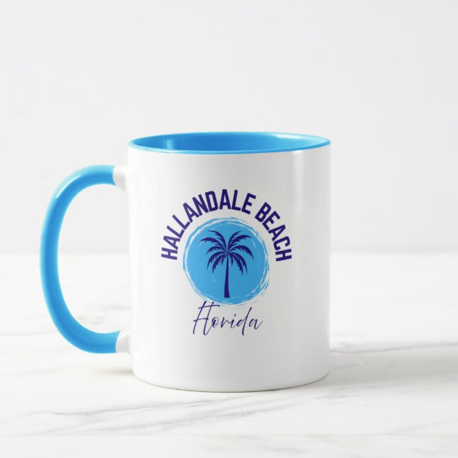 Caneca Hallandale Beach Florida Coffee Mug (Esquerda)