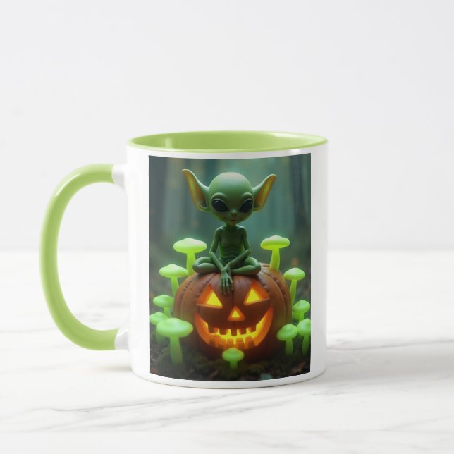 Caneca Halloween alienígena (Esquerda)