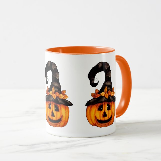 Caneca Halloween/Autumn Jack-o-Lantern Mug (Frente Esquerda)