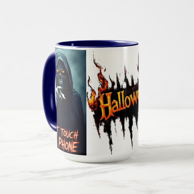 Caneca Halloween Combo Mug! 👻 ☕#HalloweenMug #CreepyCote (Frente Esquerda)