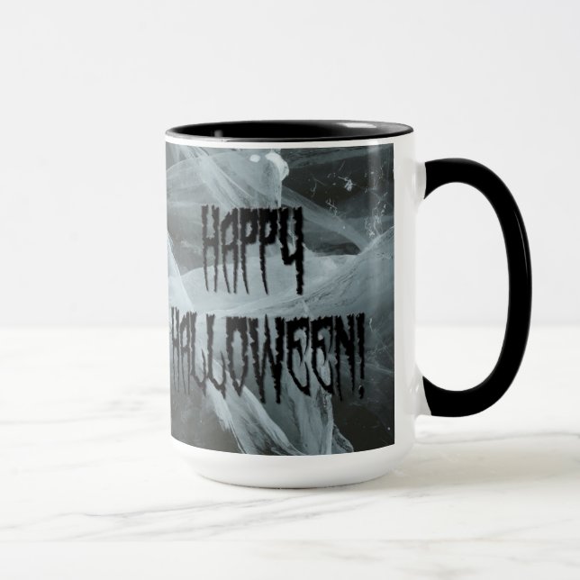 Caneca Halloween das Pernas de Aranha e Mug de Fundo de E (Direita)