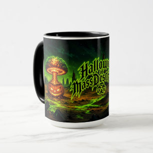 Caneca Halloween de Destruição em Massa Abóbora Radioativ