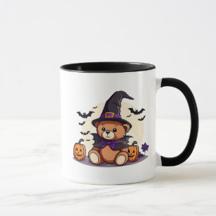 Caneca Halloween de Ursinho bonito