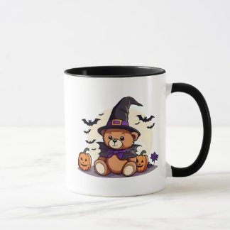 Caneca Halloween de Ursinho bonito