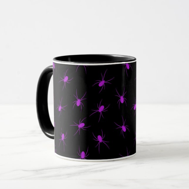 Caneca Halloween do Elegante de Aranha Roxo (Frente Esquerda)