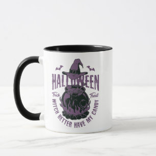 Caneca Halloween - "É Melhor A Bruxa Ter O Meu Docinho"
