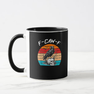 Caneca Halloween F-Caw-F Pássaro F-Caw-F Corvo Mulheres H