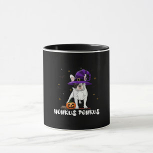 Caneca Halloween French Bulldog Witch Honkus Ponkus