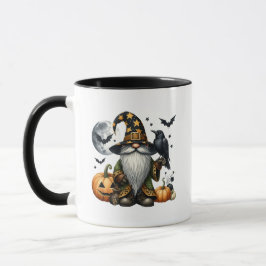 Caneca Halloween Gnome e Black Raven