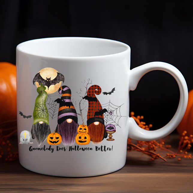 Caneca Halloween Gnomos | Camiseta Gnomo Funny (Criador carregado)