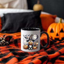 Caneca Halloween Jack-o'-lantern Gnomo