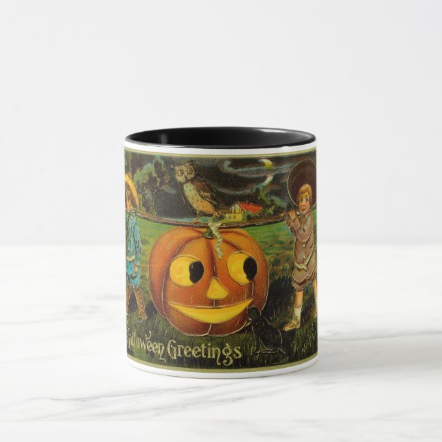 Caneca Halloween Jack-o-Lantern Harvest Night por Criança (Centro)