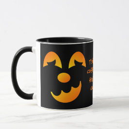 Caneca Halloween Jack-o'-lanterna Rosto Engraçado