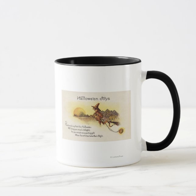 Caneca Halloween JoysWitch na Broom (Direita)