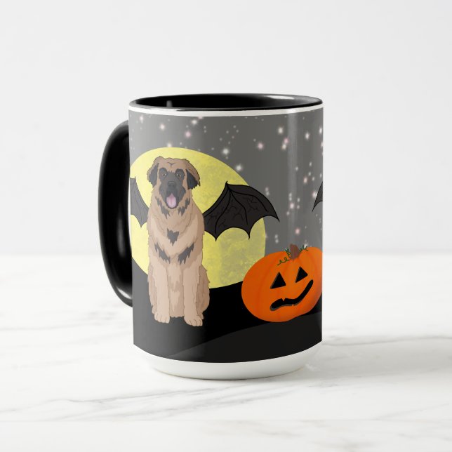 Caneca Halloween Leonberger (Frente Esquerda)