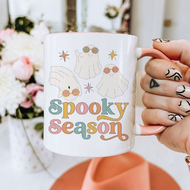 Caneca Halloween Mug Retro Cute Ghost Spooky Season Mug (Criador carregado)