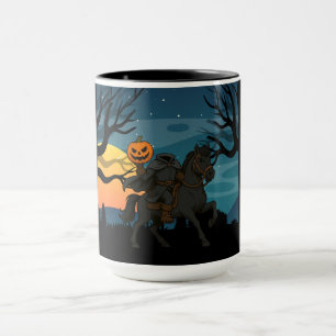 Caneca Halloween/Outono de Cavaleiro Sem Cabeça