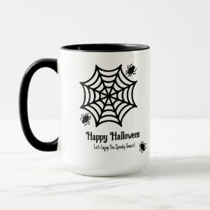 Caneca Halloween personalizado da teia