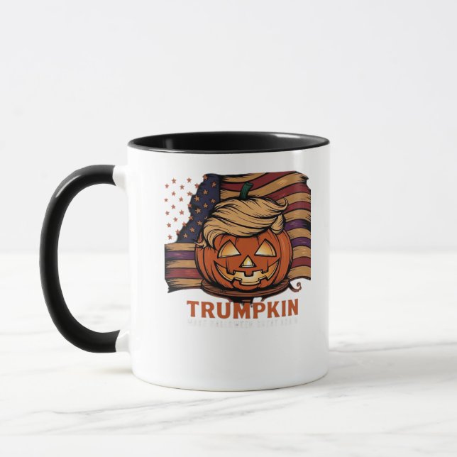 Caneca Halloween, Pumpkin Trumpkin, Faça Excelente de Hal (Esquerda)