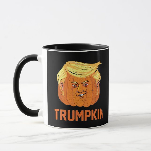 Caneca Halloween Pumpkins Engraçado Trumpkin (Esquerda)