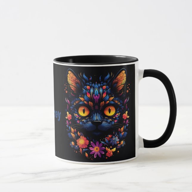Caneca Halloween/Scary Cat/Witch/Wizard personalizado (Direita)
