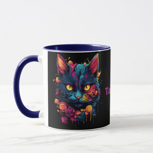 Caneca Halloween/Scary Cat/Witchy personalizado (Esquerda)