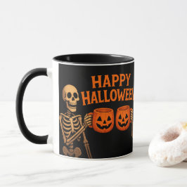 Caneca "Halloween Skeleton Mug com Popkin Cups - Spooky"