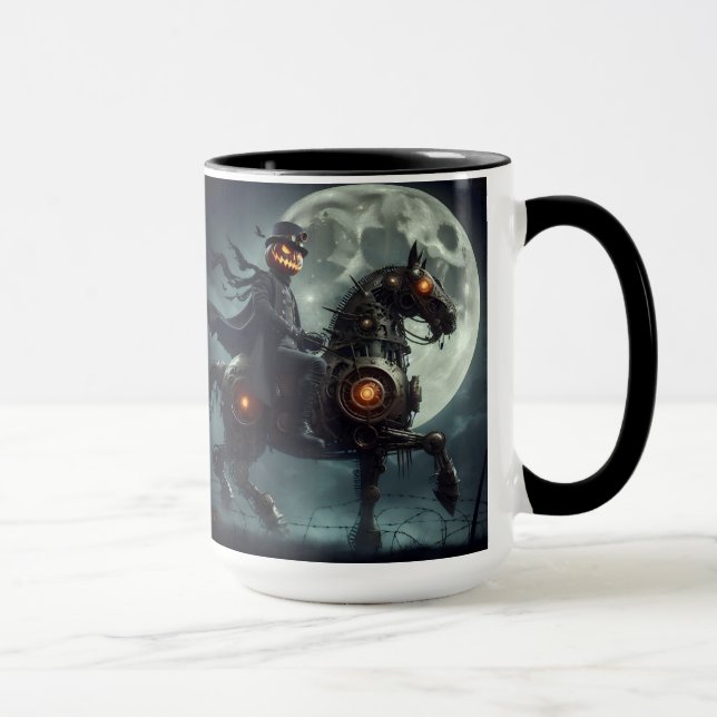 Caneca Halloween Steampunk Cavaleiro Sem Cabeça (Direita)