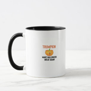 Caneca Halloween Trumpkin - Gráfico engraçado de abóbora