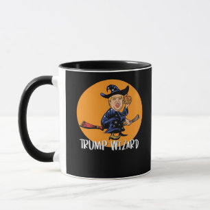 Caneca Halloween Ttrump Wizard Engraçado Clássico