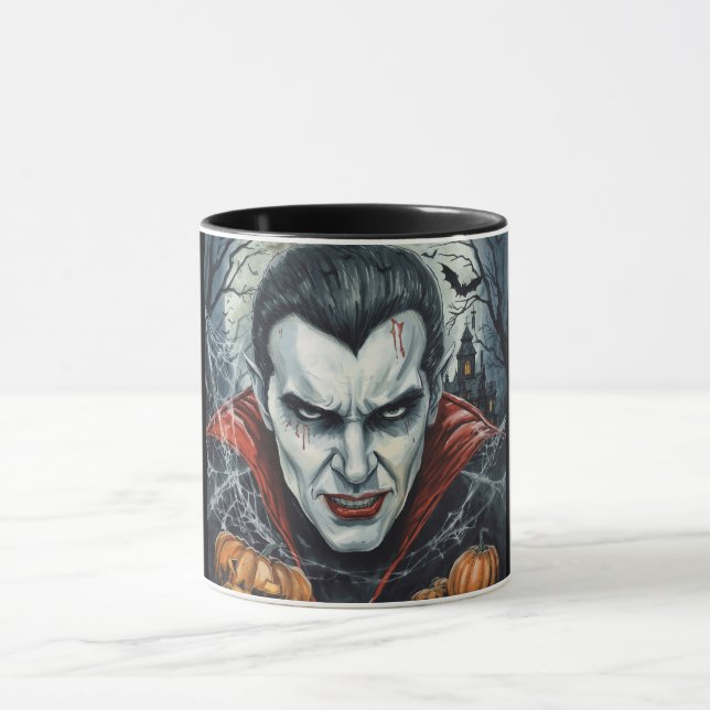 Caneca Halloween, Vampiro Sedento, Campo de Abóboras (Centro)
