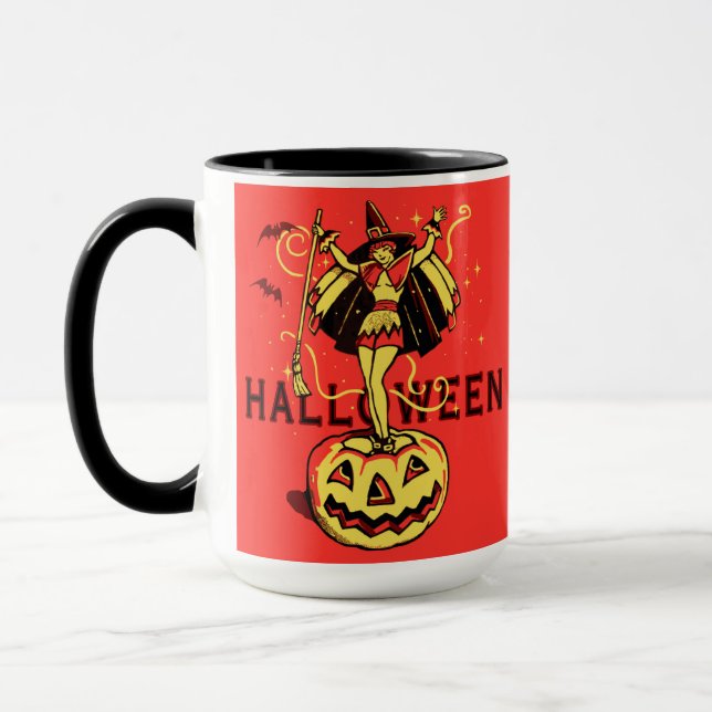 Caneca Halloween Witch Girl (safra) (Esquerda)