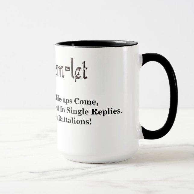 Caneca Ham Radio Hamlet Pile-Ups Battalions Cote Mug (Direita)