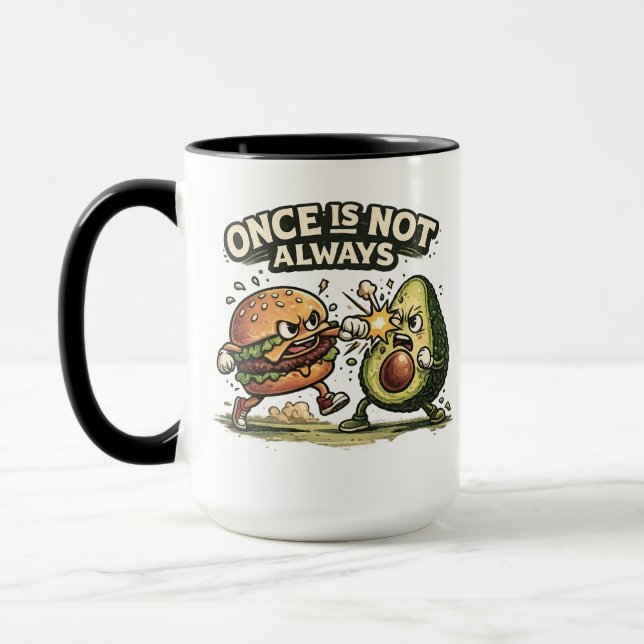 Caneca Hamburger Divertido vs Abacate (Esquerda)