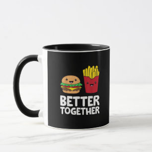 Caneca Hambúrguer E Batata Frita São Melhores Juntos Gráf