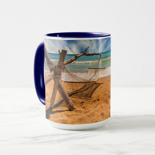 Caneca Hammock em uma estância de Verão tropical | (Frente Esquerda)