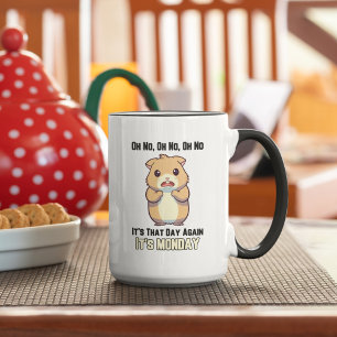 Caneca Hamster - Oh Não, é aquele dia, é segunda-feira