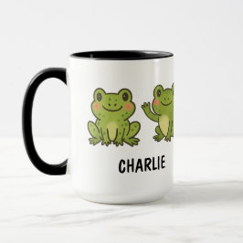Caneca Hand Drawn Frog Custom Cute