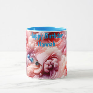Caneca HANNAH ~ Abstrato Patterno 3D ~ Pinks~