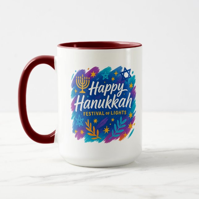 Caneca Hanukkah Festival of Lights Art – Combo Mug (Esquerda)