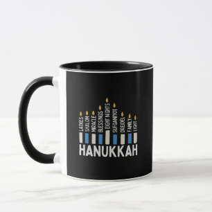 Caneca Hanukkah Jewish Holiday Menorah Jew